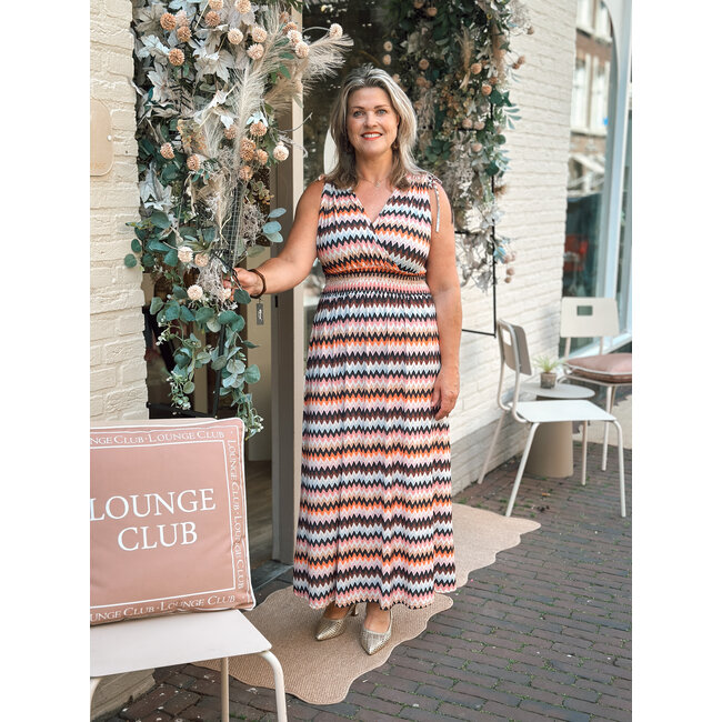 JURK MAXI  SUMMERTRAVEL RETRO MULTI