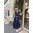 JURK MAXI COTTON & BELT NAVY