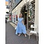 JURK MAXI COTTON & BELT LIGHT BLUE