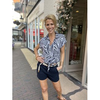 TOP/BLOUSE CHEMZEB NAVY VANILLA