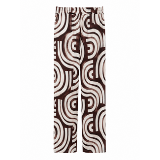 BROEK SUMMERTRAVEL PRINT CACAO