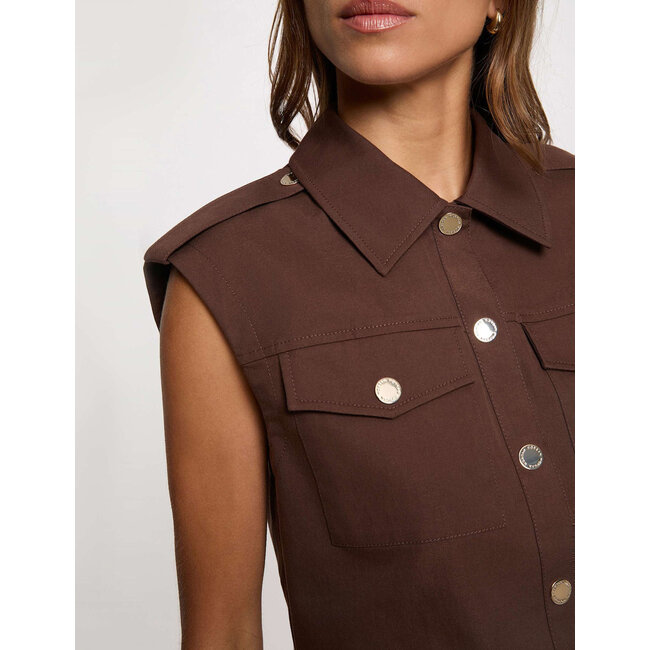 TOP GILET JACK VJITTA CACAO