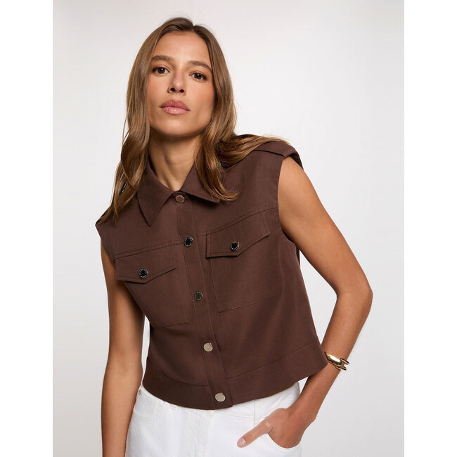 TOP GILET JACK VJITTA CACAO