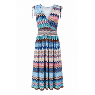 JURK MAXI  SUMMERTRAVEL RETRO OCEAN