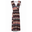JURK MAXI  SUMMERTRAVEL RETRO BLUE/PINK