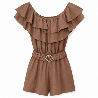 PLAYSUIT PENNY CAPPUCINO