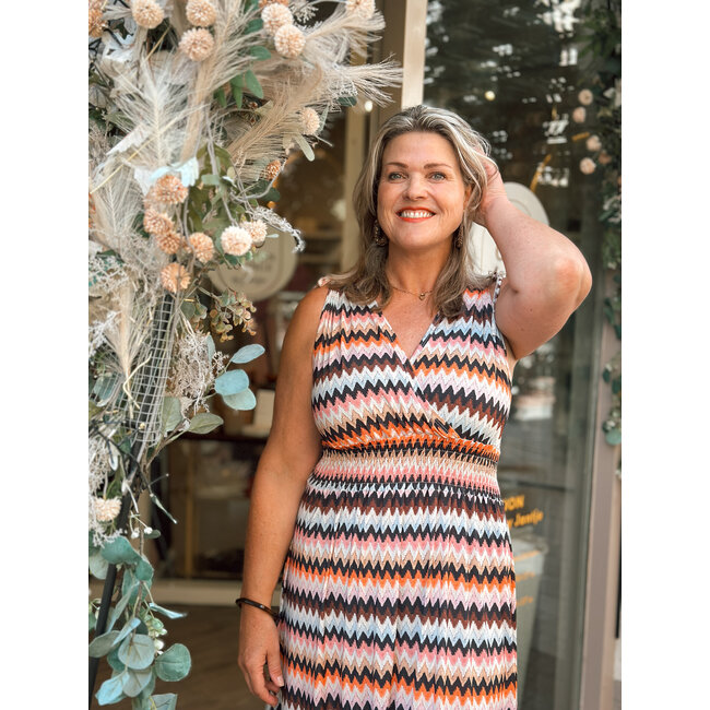 JURK MAXI  SUMMERTRAVEL RETRO OCEAN