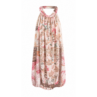 TOP HALTER SUMMERTRAVEL PAISLEY PEACH