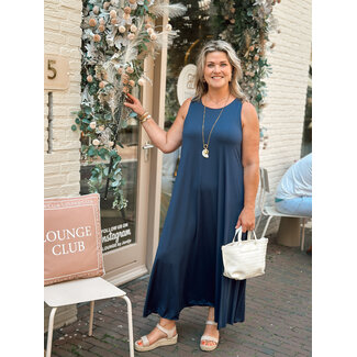 JURK  LIZA MAXI VISCOSE NAVY