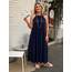 JURK MAXI HALTER SUMMERTRAVEL NAVY