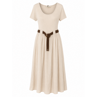 MIDI SHIRT JURK TATUM BEIGE