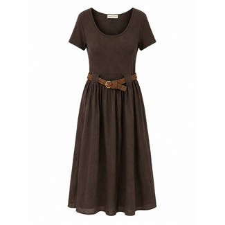 MIDI SHIRT JURK TATUM  CHOCO