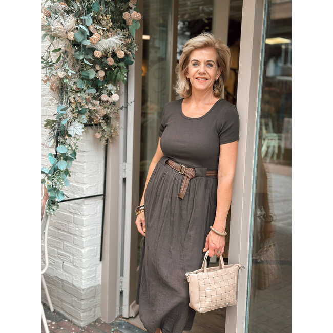 MIDI SHIRT JURK TATUM  CHOCO