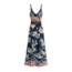 JURK WATERVAL SAMIRA SATIN NAVY CREAM