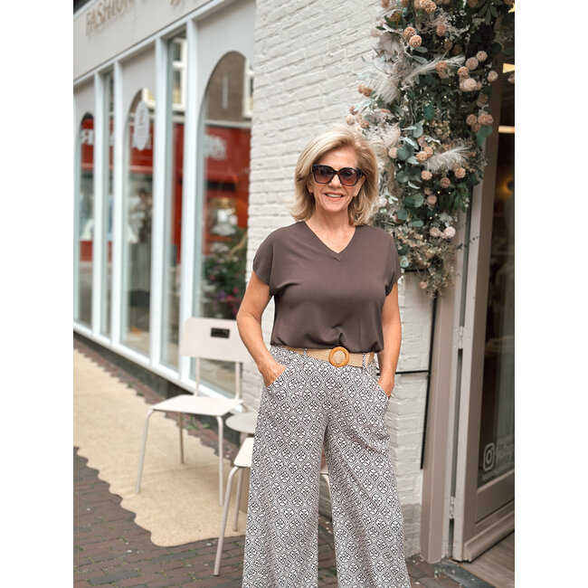 BROEK ISIN COFEE PRINT