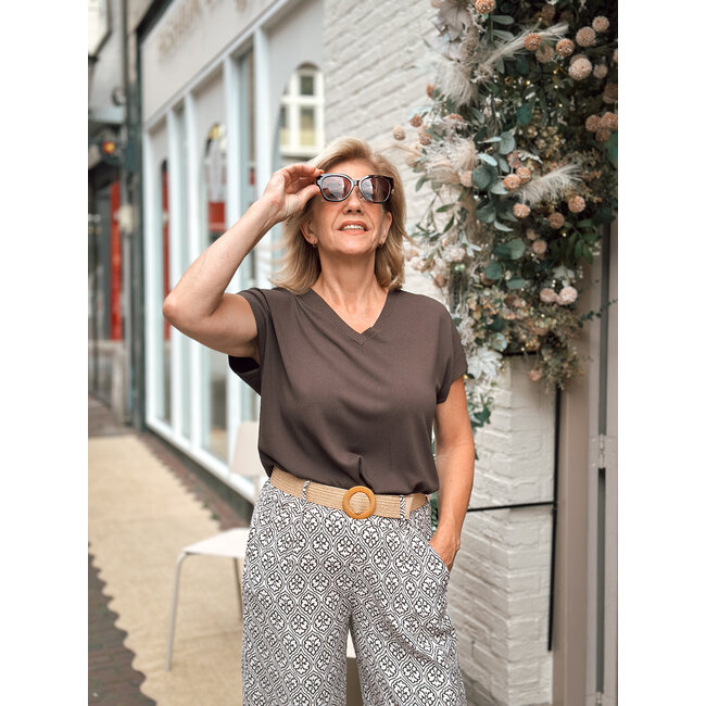 BROEK ISIN COFEE PRINT