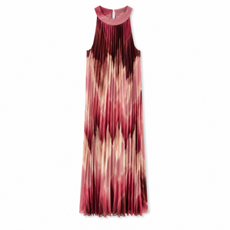 JURK PENELOPE PLISSÉ HALTER BLUSH PINK