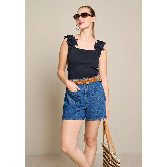 TOP FLODEB NAVY FLOWER