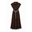 JURK MAXI COTTON & BELT CHOCO