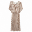 JURK PLISSEÉ CREME CHOC DOT
