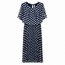 JURK PLISSEÉ CREME NAVY  DOT