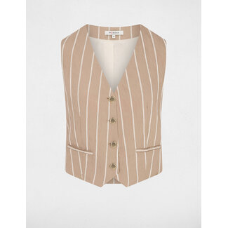 GILET TAUPE STRIPE CELA