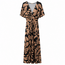 JURK MAXI KNOT SUMMERTRAVEL TAUPE/BLACK