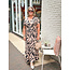 JURK MAXI KNOT SUMMERTRAVEL TAUPE/BLACK