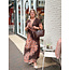 JURK MAXI KNOT SUMMERTRAVEL CHOCO LEAF