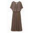 JURK PLISSEÉ  UNI TAUPE