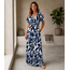 JURK MAXI KNOT SUMMERTRAVEL NAVY CREAM