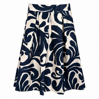 ROK LISA NAVY  CREAM PRINT