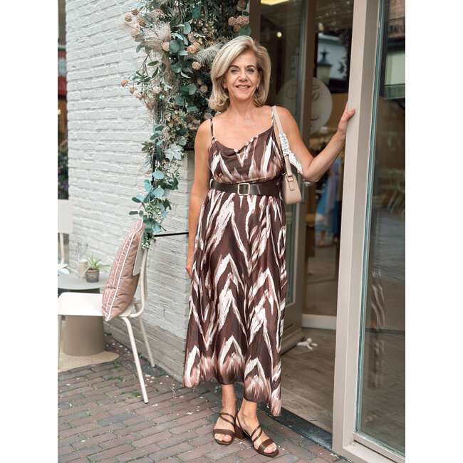 JURK SAMIRA SATIN CHOCOTOFF