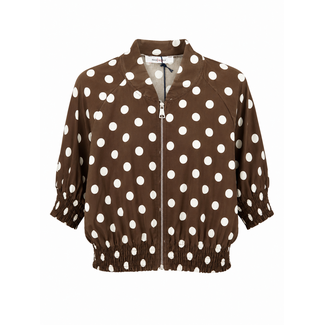 JACK COTTON BOMBER DOT CHOCO