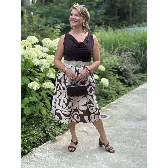 ROK LISA NAVY  CREAM PRINT