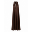 JURK MAXI HALTER VISCOSE SATIN CHOCO