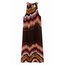 JURK PENELOPE PLISSÉ HALTER CHOCO/OMBRE