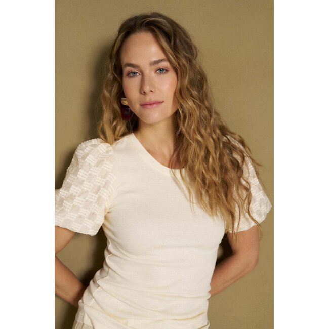 LOFTY MANNER TOP HAYA CONTRAST PUFF CREAM