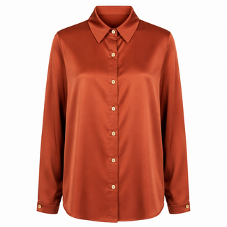 BLOUSE LEONIA SATIN BRICK
