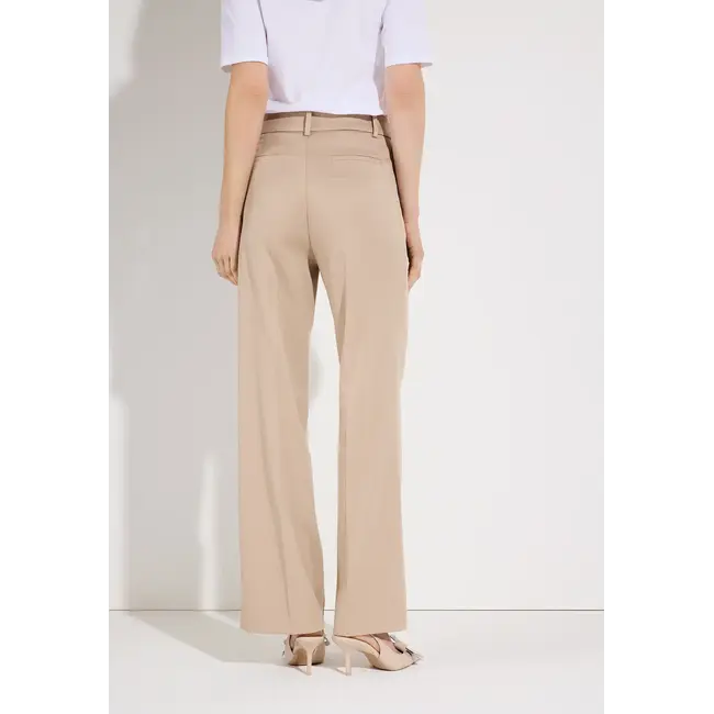 PANTALON  PIQUE WIDE LEG 61824485 BEIGE