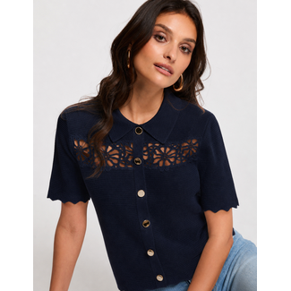 TOP/ VEST MILINI MARINE BLAUW