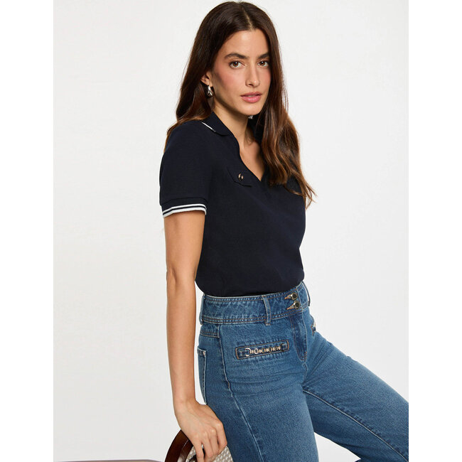 TOP DORA MARINEBLAUW