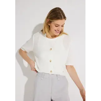 VESTJE  AJOUR 61821474 OFFWHITE