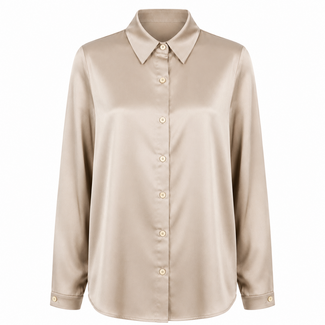 BLOUSE LEONIA SATIN LIGHT TAUPE