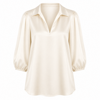 BLOUSE  ALMA GESSO/CREME SATIN