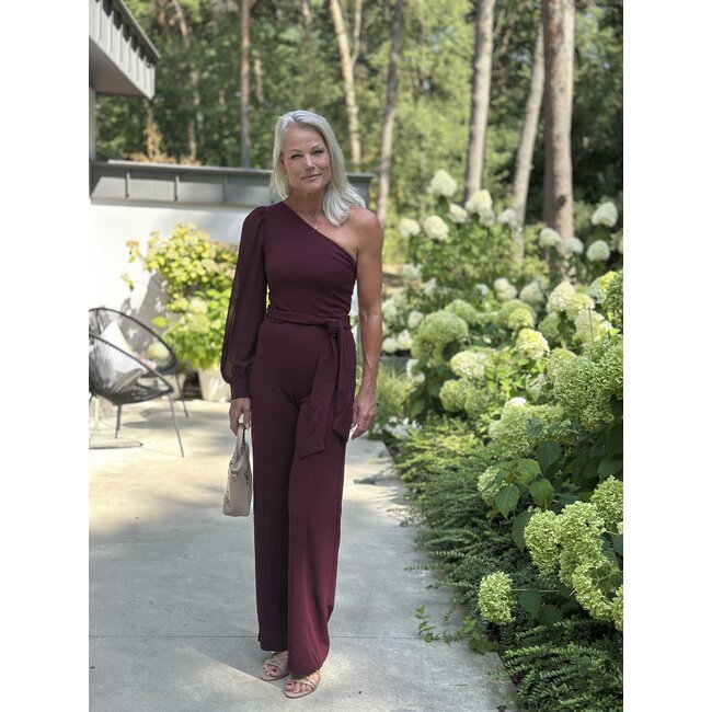 FREEBIRD JUMPSUIT JOSSY BURGUNDY