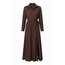 JUST WOMAN JURK DAYA OVERSLAG A-LIJN CHOCO