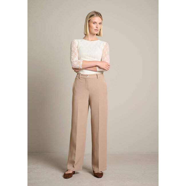 BROEK TWILLWID TAUPE