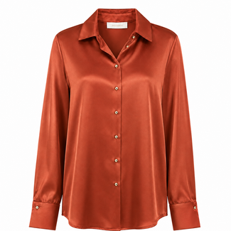 BLOUSE LEONIA SATIN BRICK