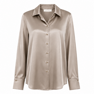 BLOUSE LEONIA SATIN LIGHT TAUPE
